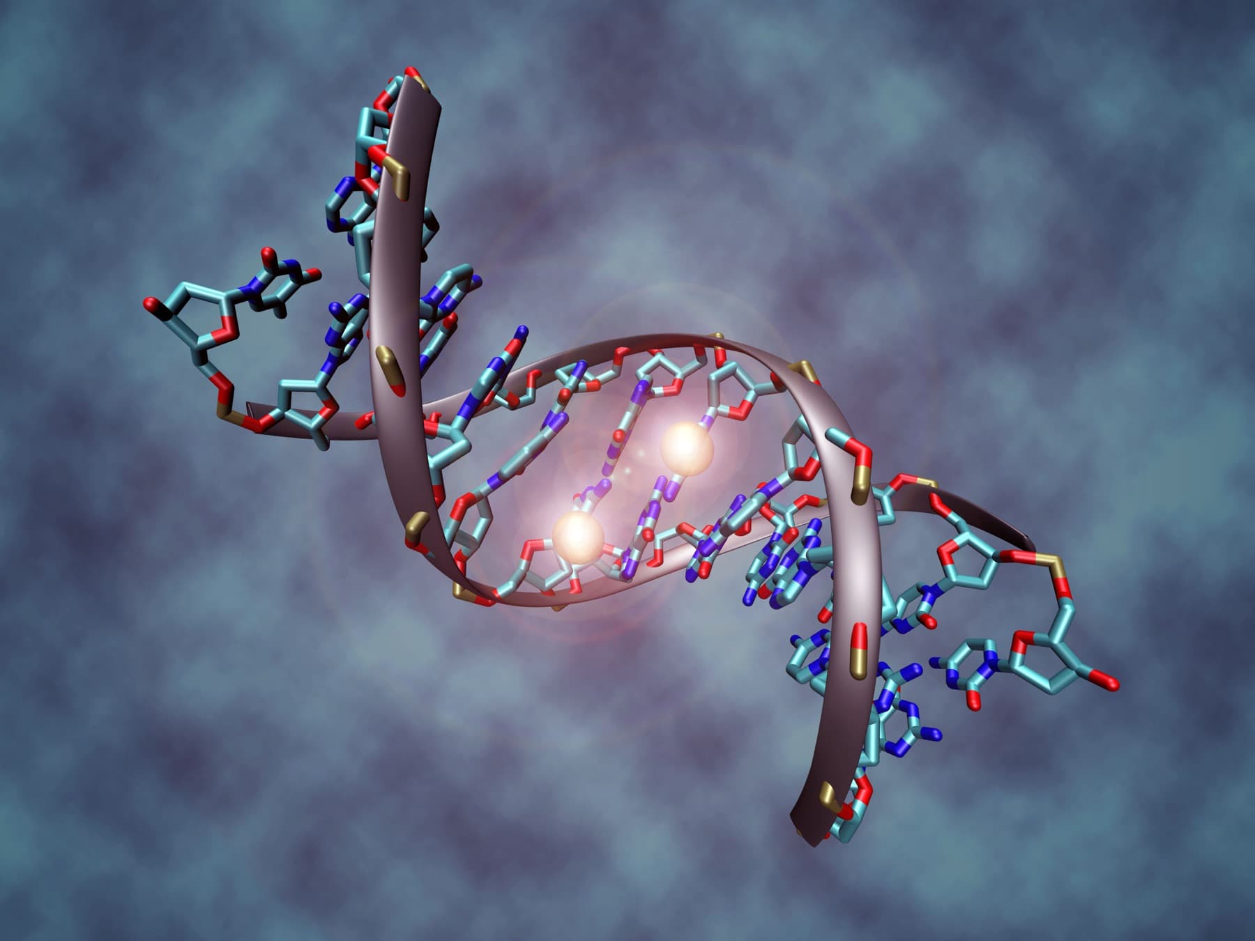 Abstract molecular biology image used for coverage of long-acting GLP-1 delivery technology.